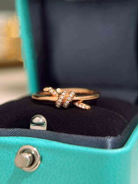 designer18k rose gold knot ring women's t house smooth white diamond twist rope french high sensecategory, Silver
designer18k rose gold knot ring women's t house smooth white diamond twist rope french high sensecategory, Silver