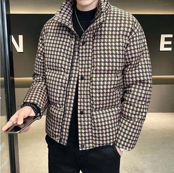 men winter keep warm lightweight down jackets fashion plaid korean harajuku casual down coats brand clothes, Black
men winter keep warm lightweight down jackets fashion plaid korean harajuku casual down coats brand clothes, Black