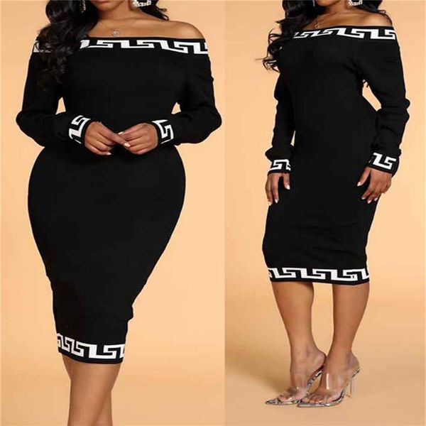 women casual dresses knits long sleeve classic letter print womens slim off shoulder dress one-piece skirt size s-xl243p, Black;gray
women casual dresses knits long sleeve classic letter print womens slim off shoulder dress one-piece skirt size s-xl243p, Black;gray