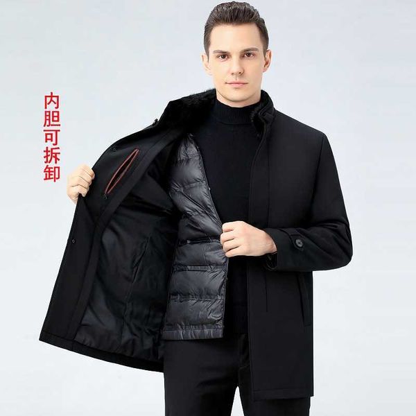 down jacket men's medium length 2022 new classic stand collar business casual warm coat in autumn and winter, Black
down jacket men's medium length 2022 new classic stand collar business casual warm coat in autumn and winter, Black