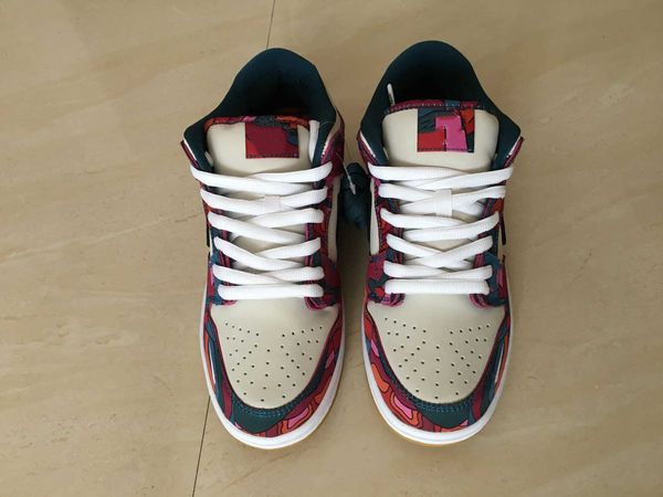 brand shoes runner sneakers running low parra abstract art dh7695-600, White;red