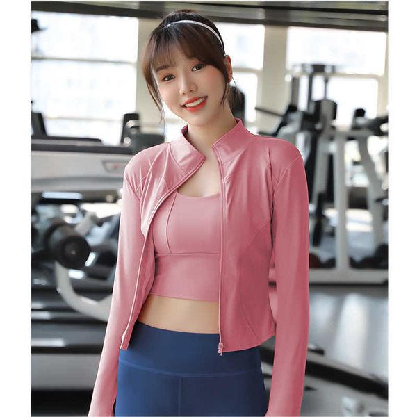 autumn/winter 2022 new jacket sports fitness long sleeve european running oversized stretch tights slim breathable yoga clothes, Black;brown
autumn/winter 2022 new jacket sports fitness long sleeve european running oversized stretch tights slim breathable yoga clothes, Black;brown