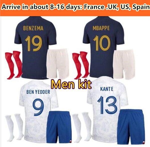 mens soccer sets french jersey 2022 benzema mbappe kante 2023 adultes maillot de football pour shorts et chaussettes, Black
mens soccer sets french jersey 2022 benzema mbappe kante 2023 adultes maillot de football pour shorts et chaussettes, Black