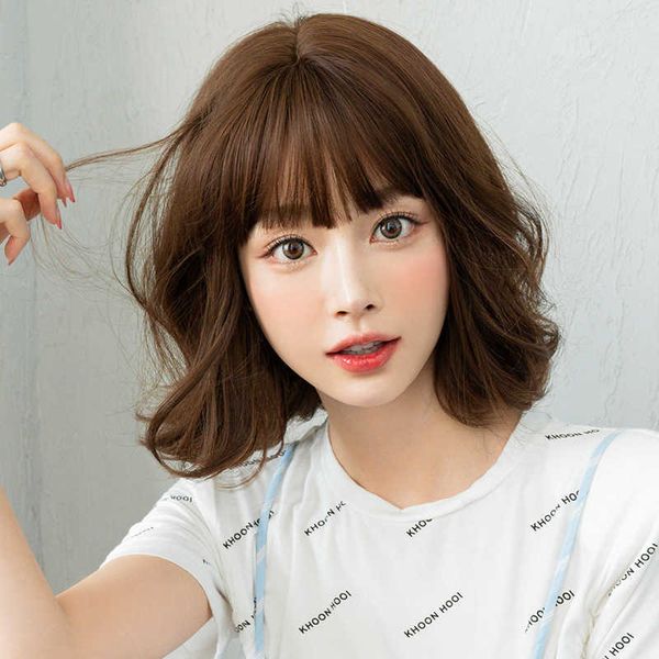 hair lace wigs wig female short pear flower lazy shoulder gth clavicular head net red natural hair set, Black
hair lace wigs wig female short pear flower lazy shoulder gth clavicular head net red natural hair set, Black