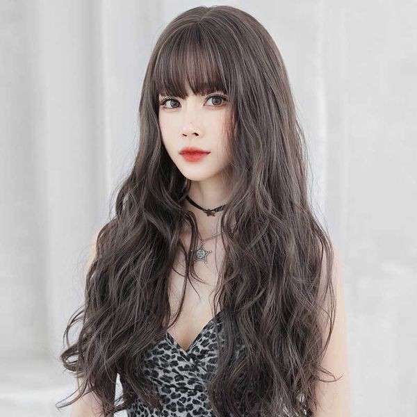 hair lace wigs wig female big wave natural net red head set ffy micro curly simulated long hair, Black
hair lace wigs wig female big wave natural net red head set ffy micro curly simulated long hair, Black