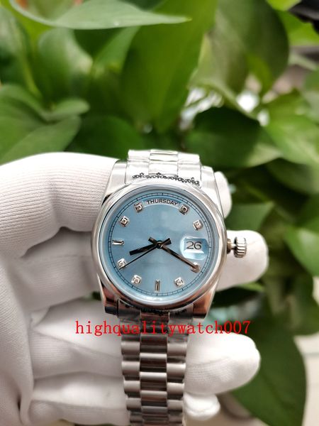 classic series watches new version 36mm ice green dial automatic 2813 mechanical stainless steel bracelet fashion mens women's watch wr, Slivery;brown
classic series watches new version 36mm ice green dial automatic 2813 mechanical stainless steel bracelet fashion mens women's watch wr, Slivery;brown