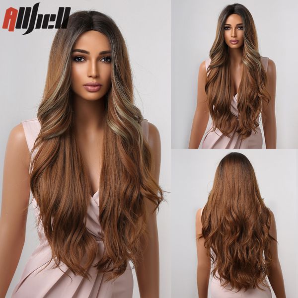 lx brand long golden bronze synthetic wigs for women highlight body wave middle part ombre wigs natural hair heat resistant daily cosplayfac, Black
lx brand long golden bronze synthetic wigs for women highlight body wave middle part ombre wigs natural hair heat resistant daily cosplayfac, Black