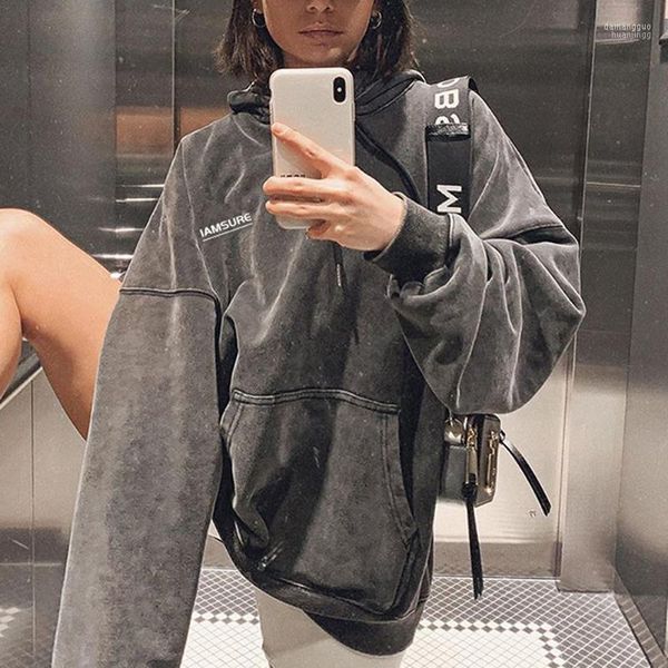 women's hoodies sweatshirt women oversize korean style letter print thin pocket sweatshirts harajuku simple all-match 90's aesthet, Black
women's hoodies sweatshirt women oversize korean style letter print thin pocket sweatshirts harajuku simple all-match 90's aesthet, Black