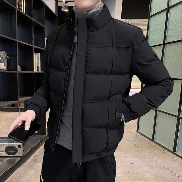 men's leisure down cotton padded jacket winter new warm and thickened solid color stand collar cotton padded jacket korean fashion cott, Black
men's leisure down cotton padded jacket winter new warm and thickened solid color stand collar cotton padded jacket korean fashion cott, Black