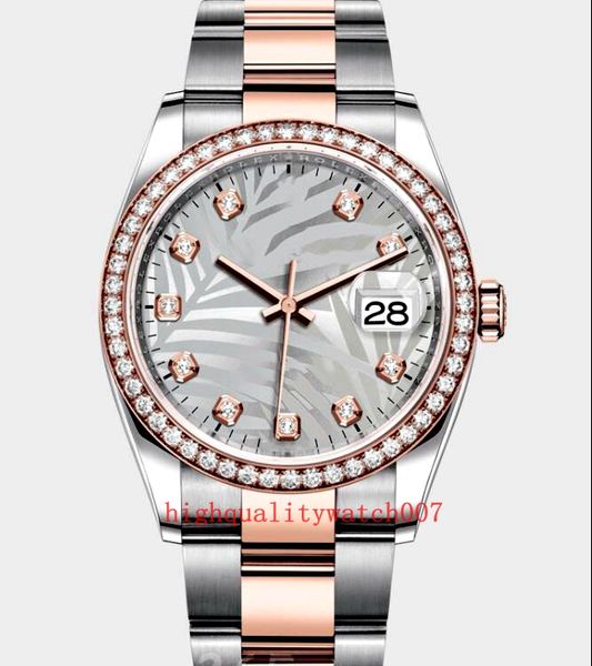 elling excellent wristwatches 36mm palm leaf pattern dial 126281 126331 126201 stainless steel bracelet automatic mechanical women's me, Slivery;brown
elling excellent wristwatches 36mm palm leaf pattern dial 126281 126331 126201 stainless steel bracelet automatic mechanical women's me, Slivery;brown
