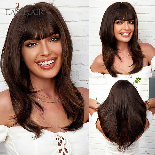 brown layered straight synthetic wigs with bang heat resistant natural hair wig for women daily party ship from belgiumfactory direct, Black
brown layered straight synthetic wigs with bang heat resistant natural hair wig for women daily party ship from belgiumfactory direct, Black