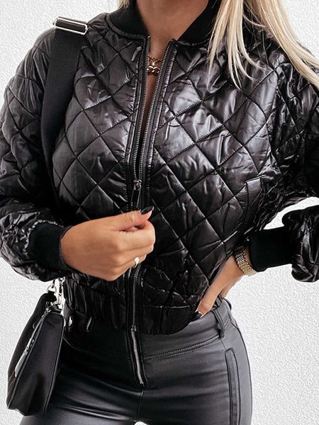 women's jackets cotton argyle zipper cropped jacket women solid long sleeve slim padded coat female 2022 autumn casual fashion lady out, Black;brown
women's jackets cotton argyle zipper cropped jacket women solid long sleeve slim padded coat female 2022 autumn casual fashion lady out, Black;brown