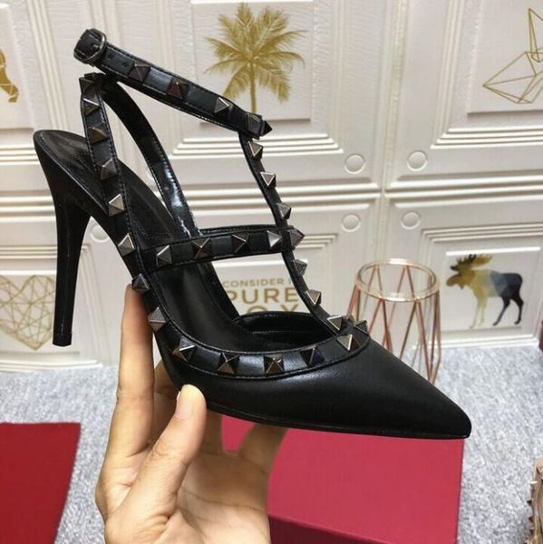 women sandals v rivets genuine leather thin heels pointed high heel sandal for women wedding shoes 6cm 8cm 10cm big size 35-44 with box, Black
women sandals v rivets genuine leather thin heels pointed high heel sandal for women wedding shoes 6cm 8cm 10cm big size 35-44 with box, Black