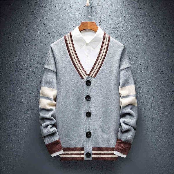 men's thom cardigan fashion patchwork v-neck autumn soft tb sweater warm classics coat korean knitted male sweaters, Black
men's thom cardigan fashion patchwork v-neck autumn soft tb sweater warm classics coat korean knitted male sweaters, Black