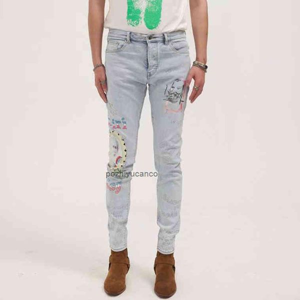 amirs designer men jeans amirs fg new cashew blossom patchwork handpainted oil painting zipper broken hole european and american fashion bra, Blue
amirs designer men jeans amirs fg new cashew blossom patchwork handpainted oil painting zipper broken hole european and american fashion bra, Blue