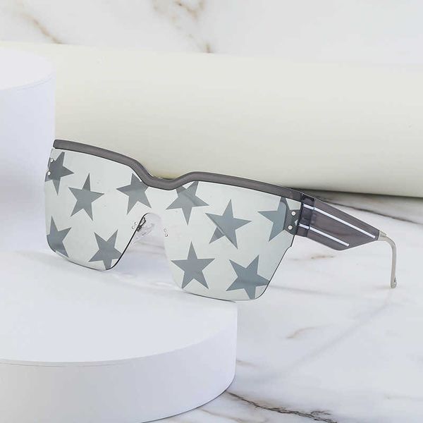 half frame one-piece sunglasses female fashion big frame five-star coating colorful sunglasses men's glasses, White;black
half frame one-piece sunglasses female fashion big frame five-star coating colorful sunglasses men's glasses, White;black