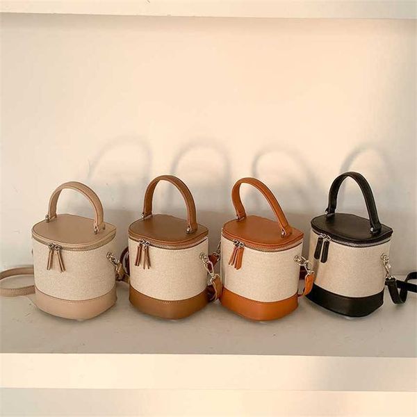 splicing cross slung bucket bag 2022 autumn style design women's versatile canvas bag hand bag
splicing cross slung bucket bag 2022 autumn style design women's versatile canvas bag hand bag