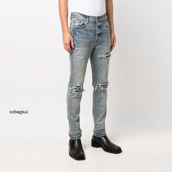 designer jeans european and american amirs fashion brand high street mx1 light blue distressed patchwork jeans men's slim fit fashionab
designer jeans european and american amirs fashion brand high street mx1 light blue distressed patchwork jeans men's slim fit fashionab