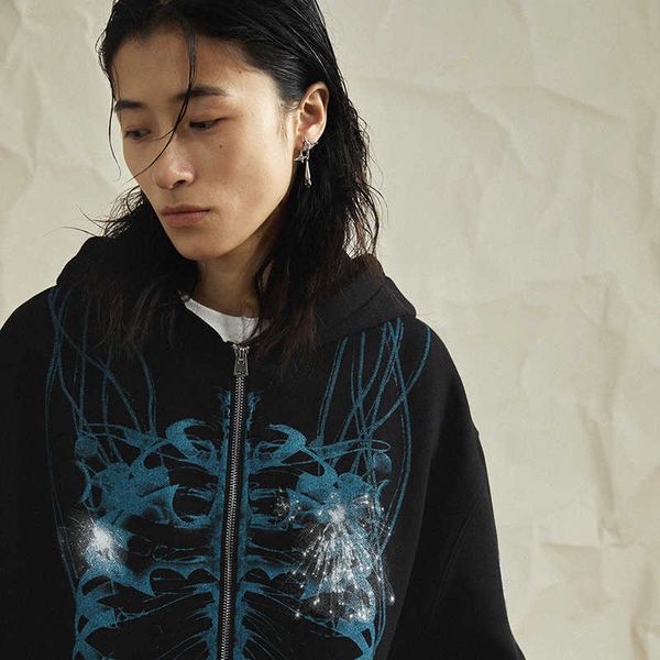 women's jackets skeleton print high street hooded zip-up sweatshirt cardigan hoodie vintage clothes jacket coat streetwear club female, Black;brown
women's jackets skeleton print high street hooded zip-up sweatshirt cardigan hoodie vintage clothes jacket coat streetwear club female, Black;brown