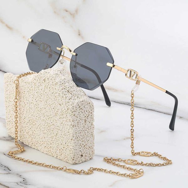 korean fashion sunglasses women's tiktok frameless chain sunglasses trend 2022 new, White;black
korean fashion sunglasses women's tiktok frameless chain sunglasses trend 2022 new, White;black