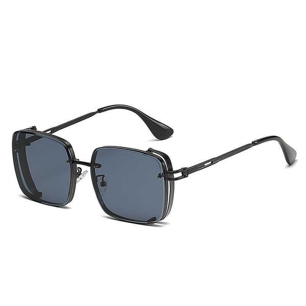 2022 new steampunk square sunglasses men's uv protection sunglasses women's glasses, White;black
2022 new steampunk square sunglasses men's uv protection sunglasses women's glasses, White;black