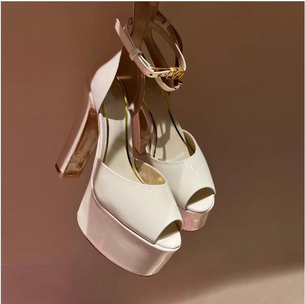platform pumps shoes chunky heels dress shoe factory footwear white patent leather high-heeled ankle strap block heel 155mm open toe luxury, Black
platform pumps shoes chunky heels dress shoe factory footwear white patent leather high-heeled ankle strap block heel 155mm open toe luxury, Black