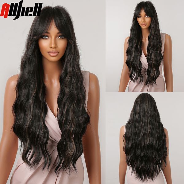 lx brand black brown long wavy highlight synthetic wigs mixed golden wave wig with bangs heat resistant for women party natural fake hairfac
lx brand black brown long wavy highlight synthetic wigs mixed golden wave wig with bangs heat resistant for women party natural fake hairfac