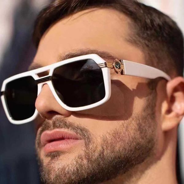 large frame sunglasses men's fashion tiktok the same fashion sunglasses women's uv protection 2022 new glasses, White;black
large frame sunglasses men's fashion tiktok the same fashion sunglasses women's uv protection 2022 new glasses, White;black