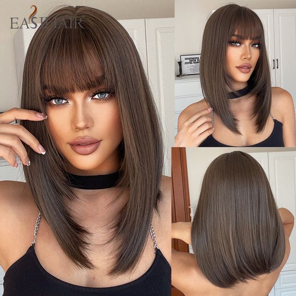 short straight chestnut brown black synthetic wigs with bang layered medium length wigs for women daily heat resistantfactory direct
short straight chestnut brown black synthetic wigs with bang layered medium length wigs for women daily heat resistantfactory direct