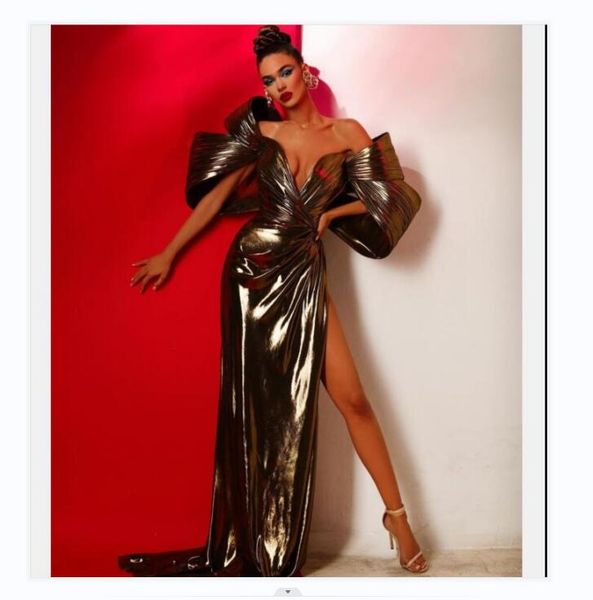 evening dress v-neck gold long dress fur a-line split yousef aljasmi women cloth, Black;pink
evening dress v-neck gold long dress fur a-line split yousef aljasmi women cloth, Black;pink