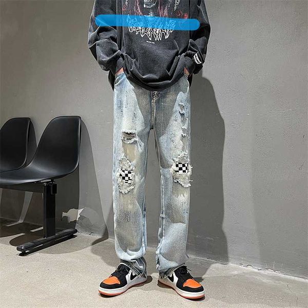 men's hoody fashion designer fog jeans fashion pants men's ins high street design straight brand ruffian handsome justi biber ripp, Blue
men's hoody fashion designer fog jeans fashion pants men's ins high street design straight brand ruffian handsome justi biber ripp, Blue