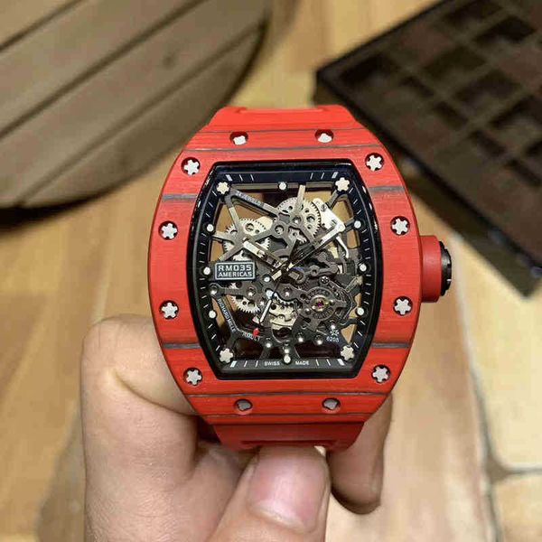luxury wristwatch richa milles wine barrel watch rm035 2824 automatic carbon fiber tape men's es, Slivery;brown
luxury wristwatch richa milles wine barrel watch rm035 2824 automatic carbon fiber tape men's es, Slivery;brown