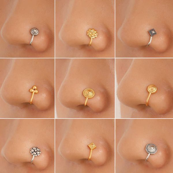 creative perforation u-shaped nose clip ins fashion metal geometric nose ring flower false nose piercing jewelry, Silver
creative perforation u-shaped nose clip ins fashion metal geometric nose ring flower false nose piercing jewelry, Silver