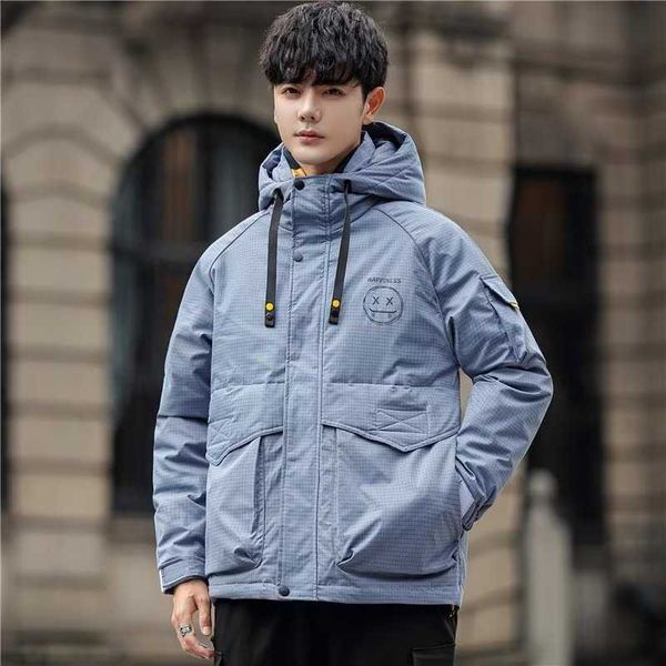 winter new style white duck down jacket men's fashion loose big pocket work clothes contrast color casual hooded coat, Black
winter new style white duck down jacket men's fashion loose big pocket work clothes contrast color casual hooded coat, Black