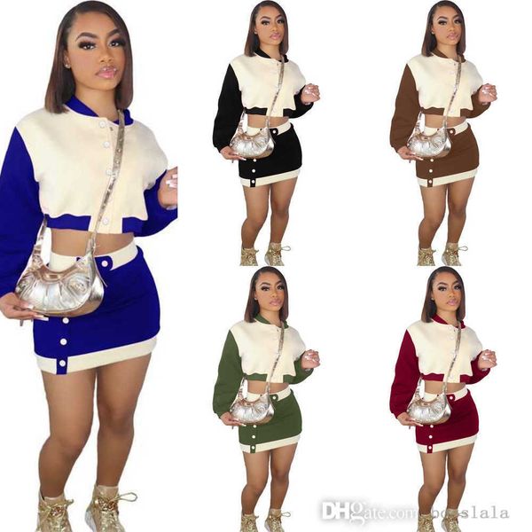 retail women two piece dress suit 2022 autumn long sleeve baseball jacket sports casual skirt set, Gray
retail women two piece dress suit 2022 autumn long sleeve baseball jacket sports casual skirt set, Gray