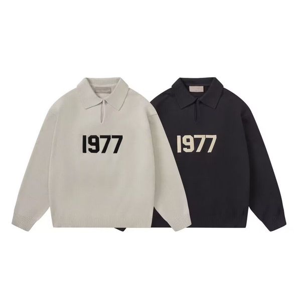 2022 fall winte 1977 sweater polo collar pullover for men women knitwear oversize hoodie sweatercoat jumper, White;black
2022 fall winte 1977 sweater polo collar pullover for men women knitwear oversize hoodie sweatercoat jumper, White;black