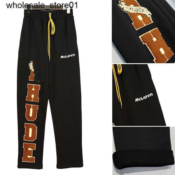 men's pants designer rhude straight letter embroidery drawstring loose casual fashion streetwear casual pants, Black
men's pants designer rhude straight letter embroidery drawstring loose casual fashion streetwear casual pants, Black