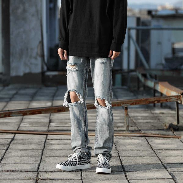 fog jeans fashion pants men's style high street wash make hip hop pierced slim ins beggars men women justi biber ripped fit, Blue
fog jeans fashion pants men's style high street wash make hip hop pierced slim ins beggars men women justi biber ripped fit, Blue