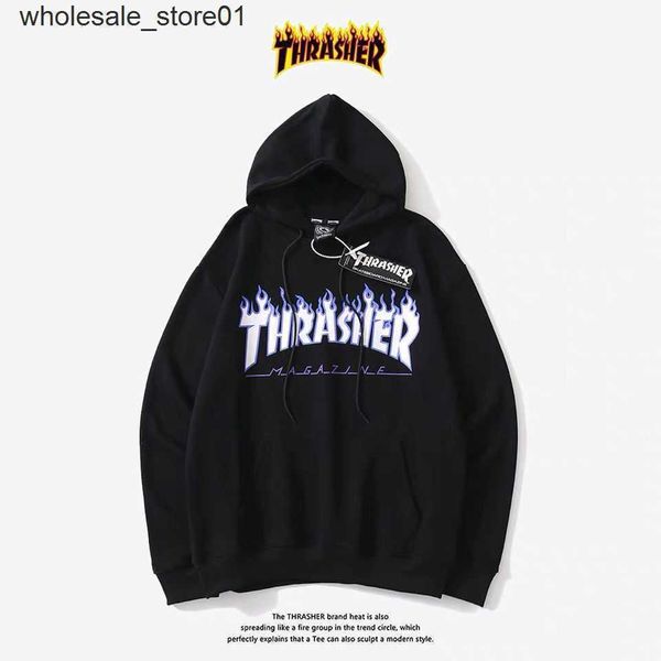 men's hoodies designer sweatshirts thrasher letter men's women's long sleeve hooded sweatshirt loose sport fashion hoodie, Black
men's hoodies designer sweatshirts thrasher letter men's women's long sleeve hooded sweatshirt loose sport fashion hoodie, Black