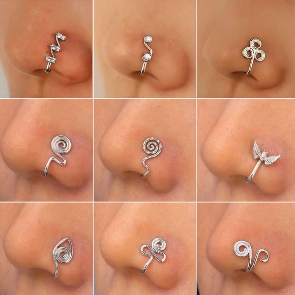 zircon u-shaped nose clip personalized non perforated false nose ring nose piercing jewelry, Silver
zircon u-shaped nose clip personalized non perforated false nose ring nose piercing jewelry, Silver