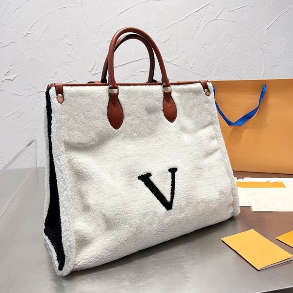 large tote bags luxury designer lamb wool handbags casual fashion women 2 size shoulder handbag student book totes autumn and winter essenti
large tote bags luxury designer lamb wool handbags casual fashion women 2 size shoulder handbag student book totes autumn and winter essenti
