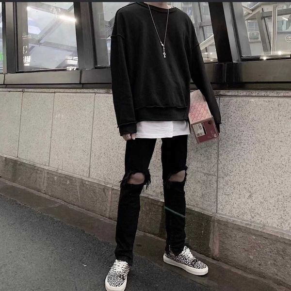 fashion men's fog pants jeans high street black broken slim fit skinny men ins trendy justi biber ripped hip hop designer luxury, Blue
fashion men's fog pants jeans high street black broken slim fit skinny men ins trendy justi biber ripped hip hop designer luxury, Blue