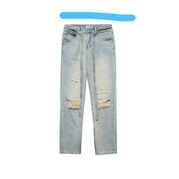 pants men's fog jeans fashion style high street ribbon zipper color loose straight versatile wash holes men women trousers justi biber, Blue
pants men's fog jeans fashion style high street ribbon zipper color loose straight versatile wash holes men women trousers justi biber, Blue