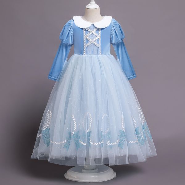 16039 kids girl cartoon princess dress children long sleeve lace party casual performance dresses, Red;yellow
16039 kids girl cartoon princess dress children long sleeve lace party casual performance dresses, Red;yellow
