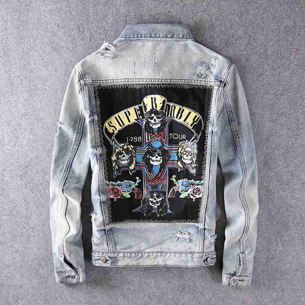 men's hoodies sweatshirts fleece harajuku casual rocker gnr stamp washed destroy fades vintage indigo blue denim jacket rock sweatshirt, Black
men's hoodies sweatshirts fleece harajuku casual rocker gnr stamp washed destroy fades vintage indigo blue denim jacket rock sweatshirt, Black