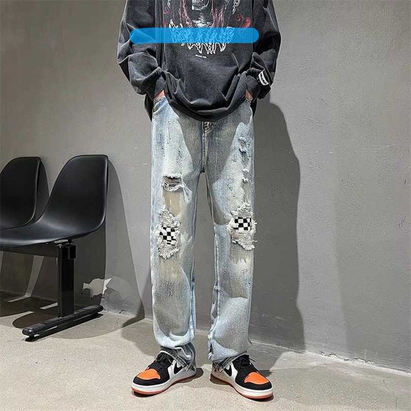 fog jeans fashion pants men's hole stickers slim fit legged beggar justi biber ripped hip hop designer luxury elastic y2k, Blue
fog jeans fashion pants men's hole stickers slim fit legged beggar justi biber ripped hip hop designer luxury elastic y2k, Blue