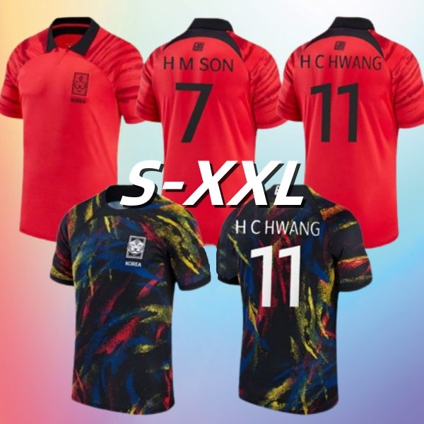 south korea 2022 soccer jerseys 22/23 home red son kim hwang lee jeong sung lee kwon national team shirt football uniform, Black;yellow
south korea 2022 soccer jerseys 22/23 home red son kim hwang lee jeong sung lee kwon national team shirt football uniform, Black;yellow