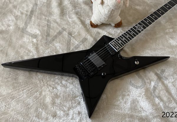 lvyelectric guitar solid body black color and black parts ebony fingerboard with customized inlay reversed headstock
lvyelectric guitar solid body black color and black parts ebony fingerboard with customized inlay reversed headstock