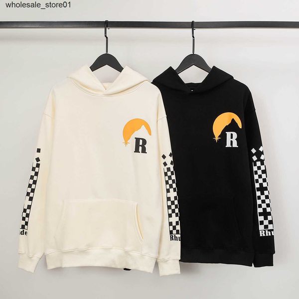 men's hoodies designer sweatshirts fashion brand rhude sunset theme print loose casual men women hoodie, Black
men's hoodies designer sweatshirts fashion brand rhude sunset theme print loose casual men women hoodie, Black