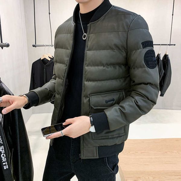 winter clothes 2022 new leather for men fashion stand collar down cotton padded jacket with thickened, Black
winter clothes 2022 new leather for men fashion stand collar down cotton padded jacket with thickened, Black